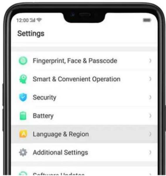 OPPO F7 Youth - Language and Region - 1
