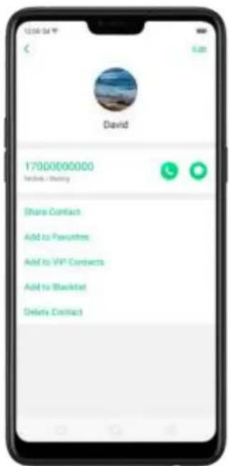 OPPO F7 Youth - Edit and delete a contact - 1