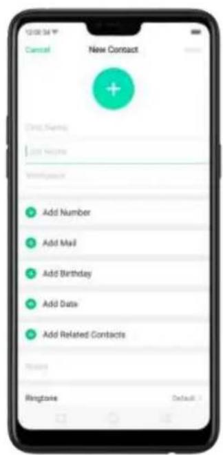 OPPO F7 Youth - Add a contact - 2
