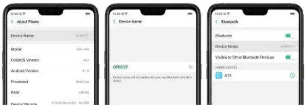 OPPO F7 Youth - ColorOS 5.0 device name - 1