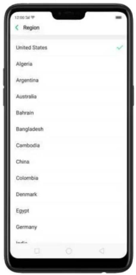 OPPO F7 Youth - Language and Region - 3
