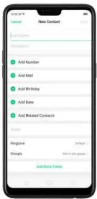 OPPO F7 Youth - Add a contact - 3