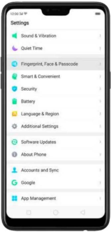 OPPO F7 Youth - Set the passcode - 12