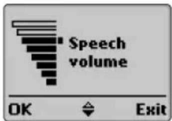 Speech volume OK Exit
