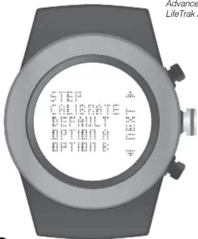 STEP CALIBSTRATE DEFAULT OPTION A OPTION B