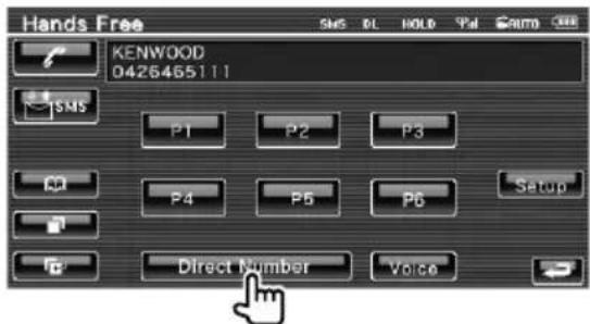 Hands Free KENWOOD 0426465111 SMS P1 P2 P3 C0 P4 P5 P6 Setup Direct Number Voice