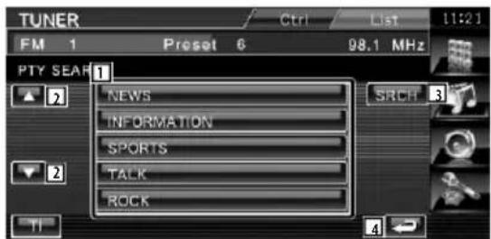 TUNER FM 1 Preset 6 98.1 MHz PTY SEAR NEWS INFORMATION SPORTS TALK ROCK SRCH 3 TI