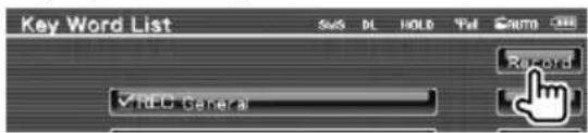 Key Word List SuS DL HOLD Tel AUTO Record VIDEO Camera