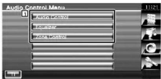 Audio Control Menu Auto Control Equalizer Zone Control