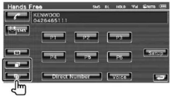 Hands Free KENWOOD 0426465111 SMS P1 P2 P3 Setup P4 P5 P6 Direct Number Voice