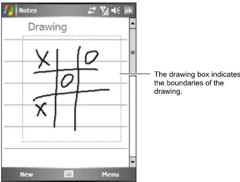 Notes Drawing x | 0 / | 0 x | 1 The drawing box indicates the boundaries of the drawing. New Menu