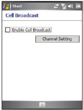 Start Cell Broadcast Enable Cell Broadcast Channel Setting