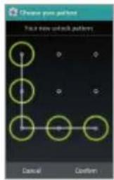 PANTECH Marauder - Setting screen lock with a pattern - 1