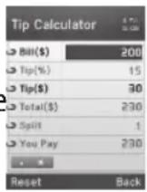 PANTECH P2000 - Tip calculator - 1