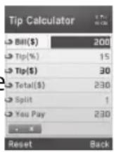 PANTECH P2000 - Tip calculator - 1