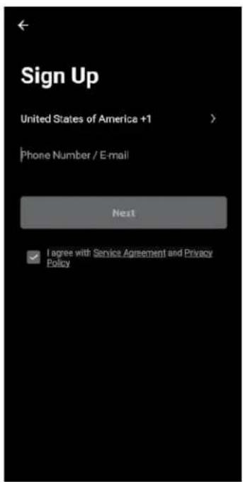 Sign Up United States of America +1 Phone Number / E-mail Next I agree with Service Agreement and Privacy Policy
