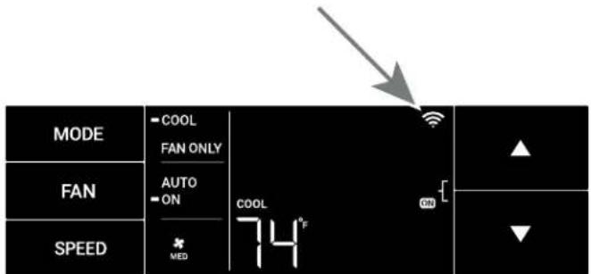 MODE FAN SPEED COOL FAN ONLY AUTO ON MED COOL 74°F ON ▲ ▼