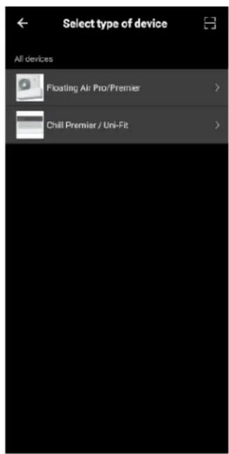 Select type of device All devices Floating Air Pro/Premier > Chill Premier / Uni-Fit >