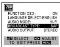 SANYO DWM-3900 - SAP (Second Audio Program) Recording - 1