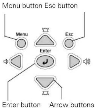 Menu button Esc button Menu Esc Enter Enter button Arrow buttons