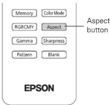 Memory Color Mode RGBCMY Aspect Gamma Sharpness Pattern Blank Aspect button EPSON