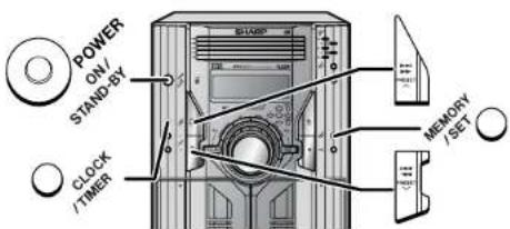 SHARP CD-G10000 - Setting the clock - 1