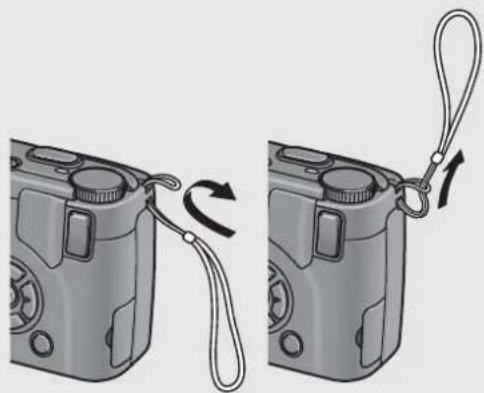 RICOH Caplio GX100 VF Kit - Attaching the handstrap to the camera - 1