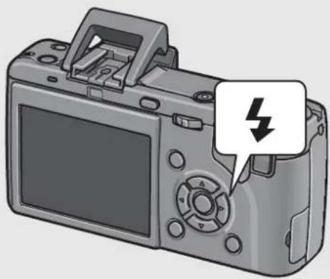 RICOH Caplio GX100 VF Kit - Press the 4 (Flash) button to change the flash mode. - 1