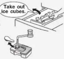 Take out ice cubes.