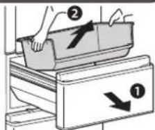 Diagram showing two labeled mechanical components with directional arrows indicating movement or force, likely illustrating a process or assembly.