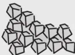 Abstract arrangement of gray 3D cubes (no text or symbols)