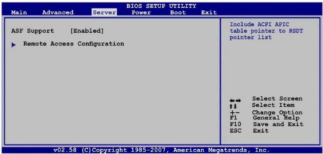ASUS RS120-E5/PA4 - 服务器菜单(Server menu) - 1