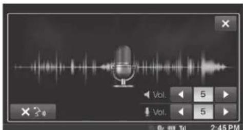 Audio waveform interface with volume controls and playback controls