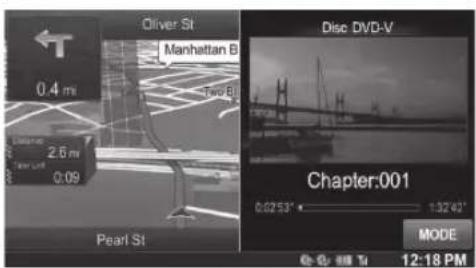 Oliver St Manhattan B Two B 0.4 mi 2.6 mi 0:09 Pearl St Disc DVD-V Chapter:001 0:02'53" 1:32'42" MODE 12:18 PM