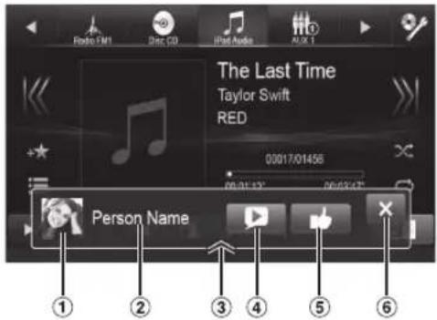 Radio FM1 Disc CD iRad Audio A.K.I The Last Time Taylor Swift RED 00017/01456 08:21:13' 06:02:47' Person Name ① ② ③ ④ ⑤ ⑥
