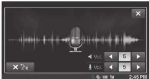 Audio editing software interface showing a microphone effect with volume controls and playback buttons