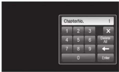 ChapterNo. 1 1 2 3 4 5 6 Delete All 7 8 9 ← 0 Enter