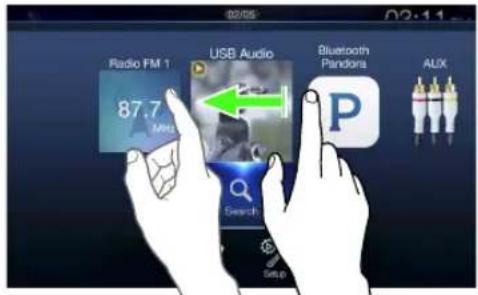 ALPINE X110 - Swipe operation - 1