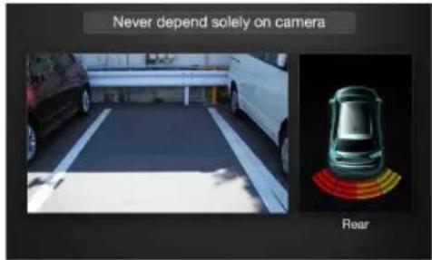 ALPINE X110 - Parking Sensor Camera interlock screen example (Rear camera) - 1