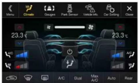 ALPINE X110 - ■ Climate screen example - 1