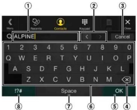 ALPINE X110 - How to Input Characters and Numbers (Keypad) - 1