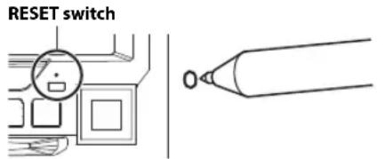 ALPINE X110 - Press the RESET switch with a ballpoint pen or similar pointed object. - 2
