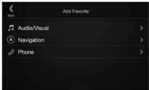 ALPINE X110 - Touch the desired item to be added (category). - 1