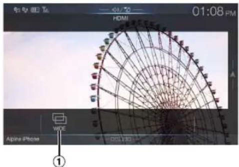 ALPINE X110 - 2In HDMI player mode, the screen of the device displays the content of electronic equipment by mirror image. - 1