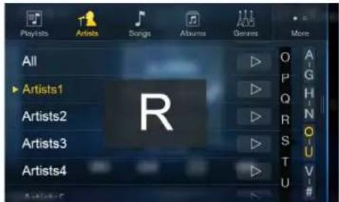 ALPINE X110 - Touch "R" you want to search. - 1