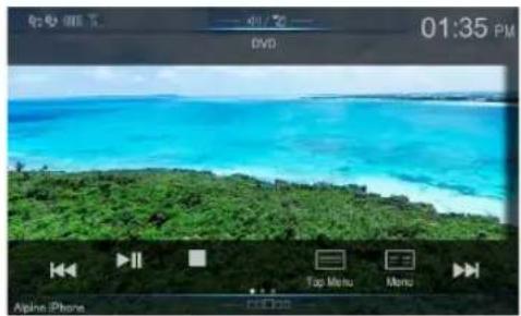 ALPINE X110 - The DVD operation screen display - 1