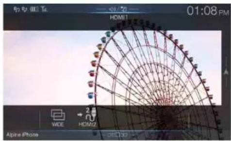 ALPINE X110 - Screen example when the HDMI Setup is "HDMI 1" - 1