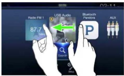 ALPINE X110 - About Swiping the Touch Screen - 1