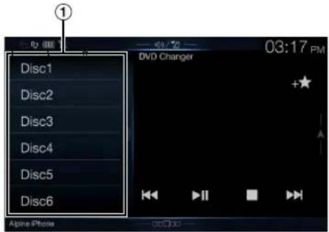 ALPINE X110 - ■ External DVD changer screen example - 1