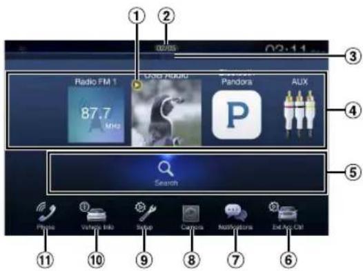 ALPINE X110 - ■ Menu screen example - 1